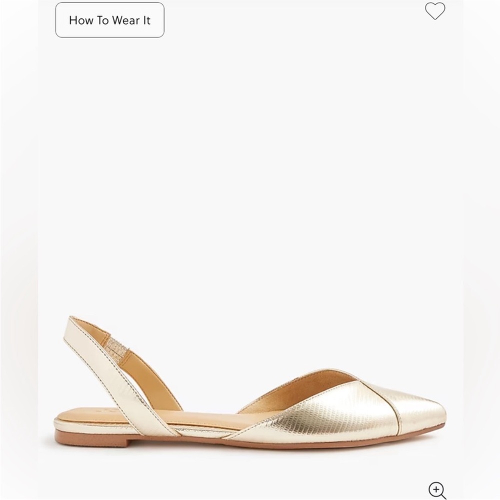 J.Crew • lightly used • Metallic Slingback Pumps in Gold BZ220 size 9.5 - Picture 3 of 8